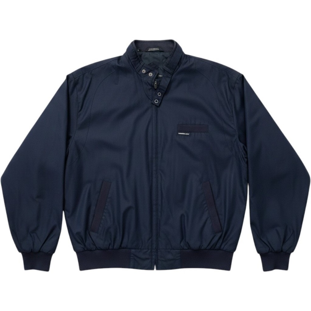 Vintage Members Only Navy Blue Racer Jacket Mens Large Windbreaker Epaulettes